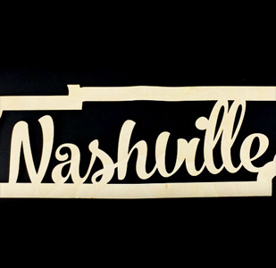 Laser Cut Wood State Name Cutout Sign