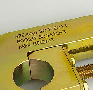 Laser Marked Brass Industrial Machine Part