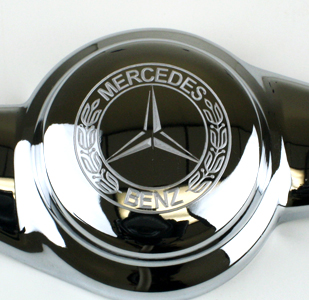 Engraved Polished Mercedes-Benz Wheel Spinner Hub Cap