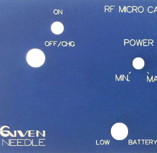 Laser Marked Anodized Aluminum Medical Instrument Panel