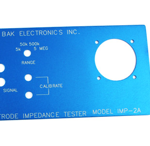 Laser Marked Anodized Aluminum Medical Instrument Panel